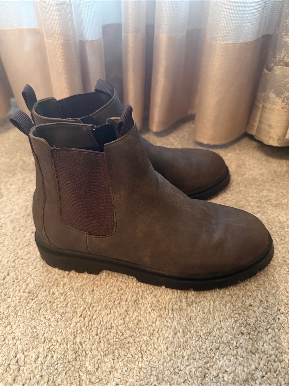Zara Kids Brown Chelsea Pull-On Boots